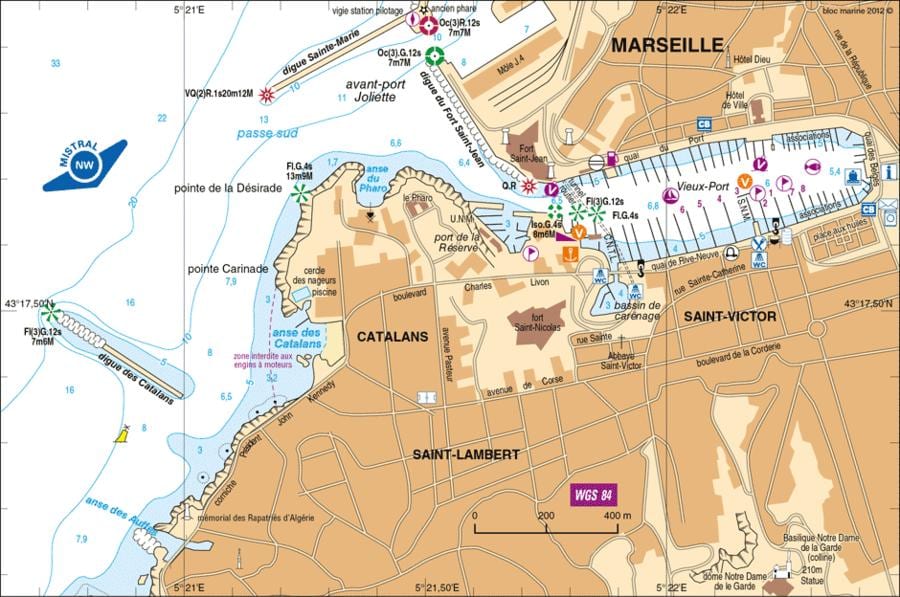 mapa Marseille cruise terminal