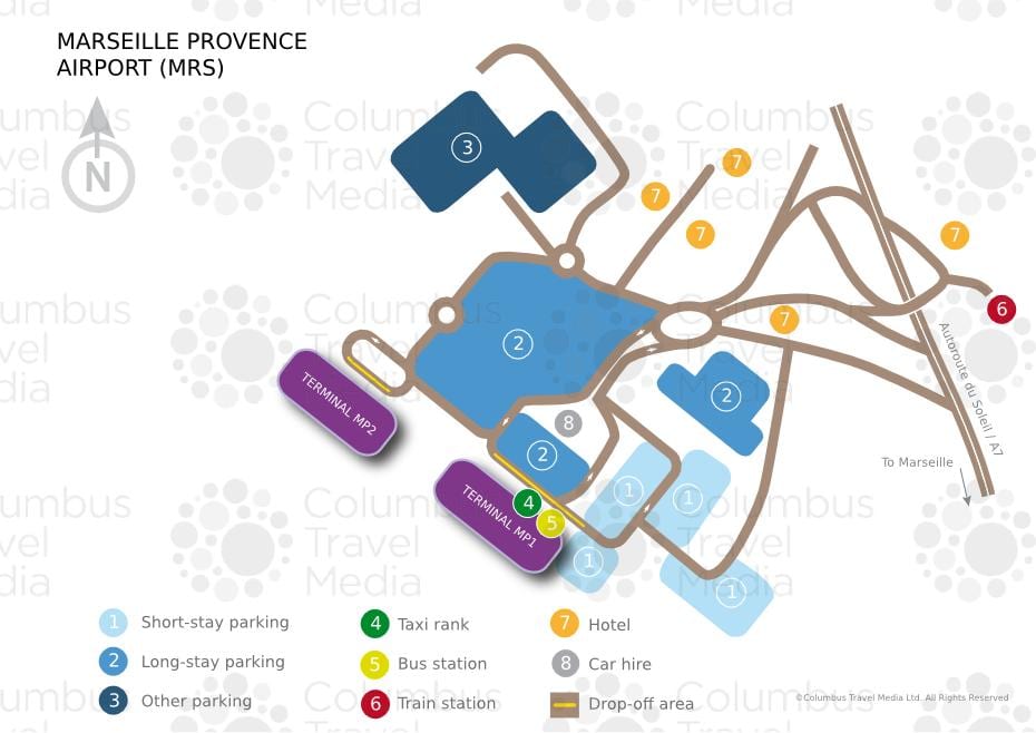 Marseille letiště mp2 mapě
