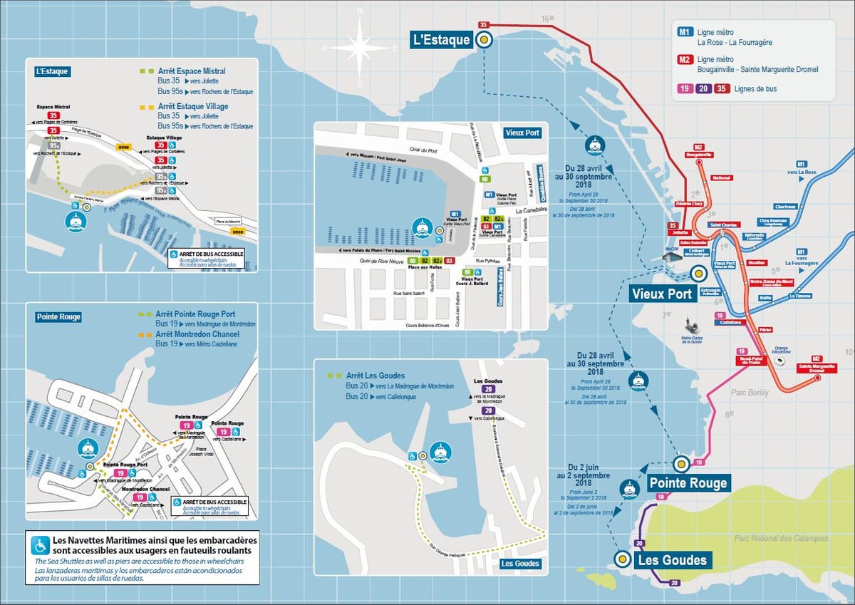 mapa Marseille loď