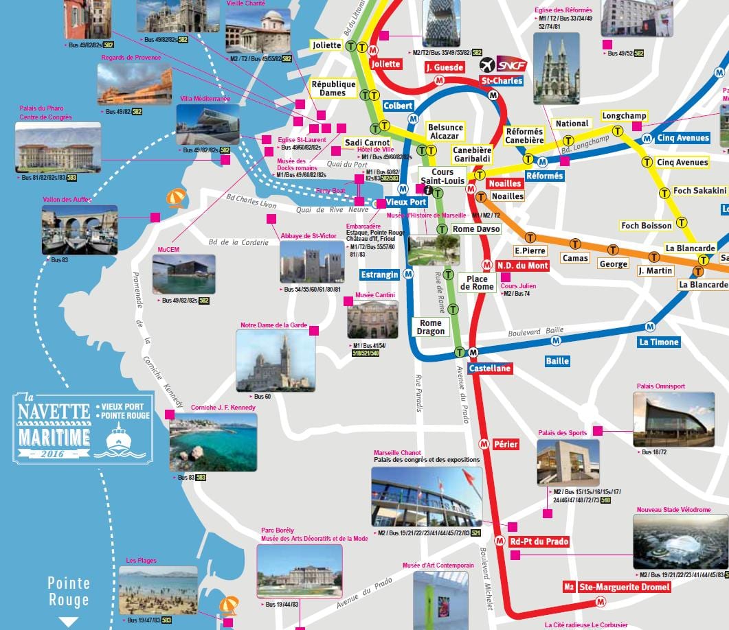 mapa Marseille místo 