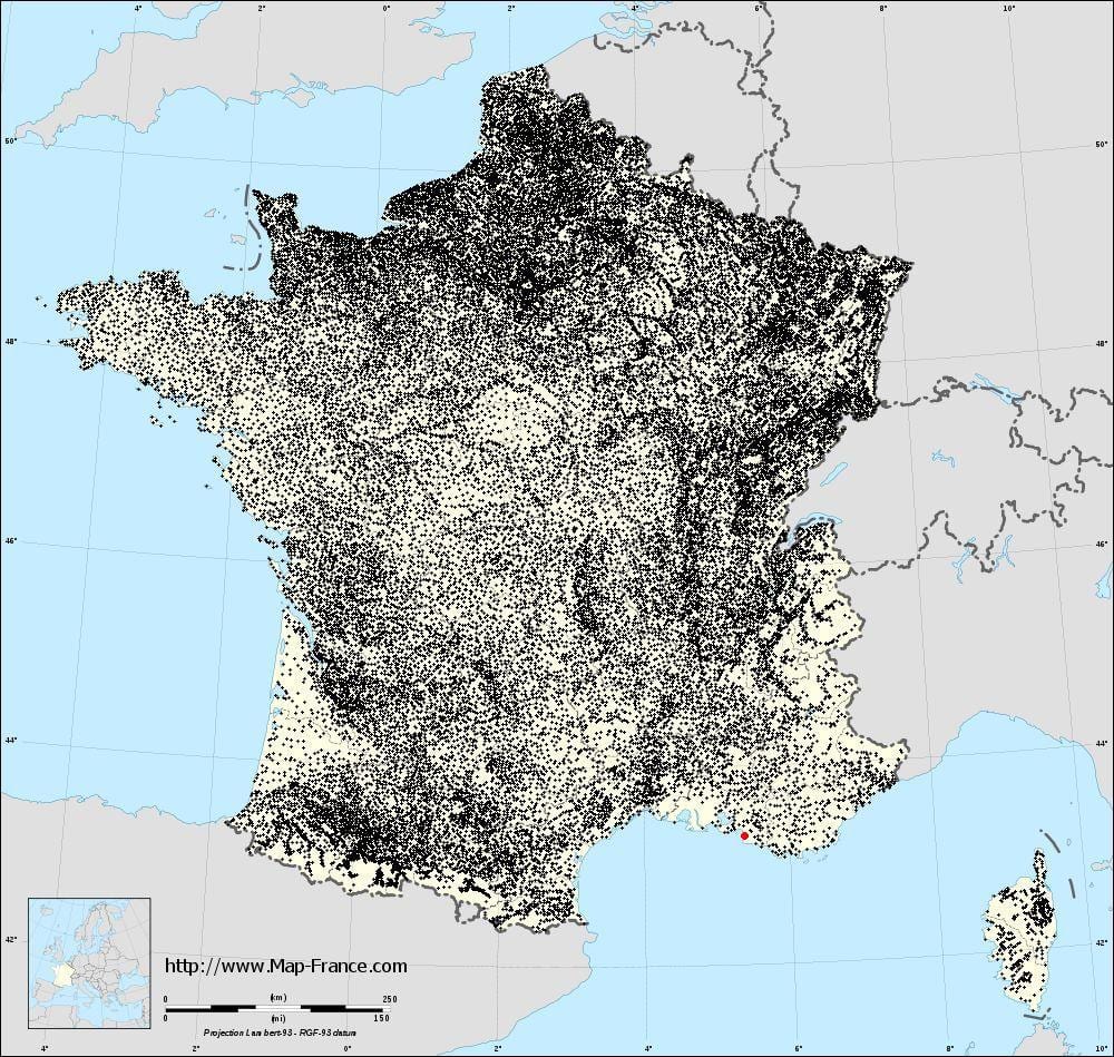 mapa Marseille obcí