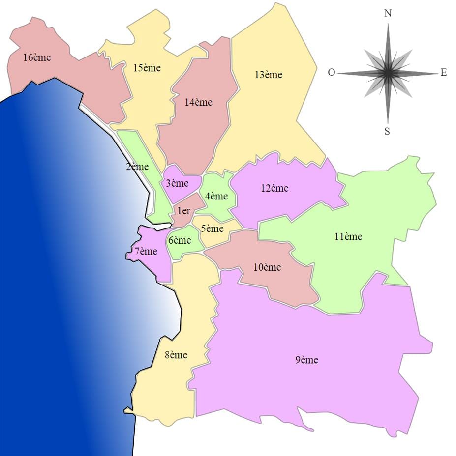 mapa Marseille paříž