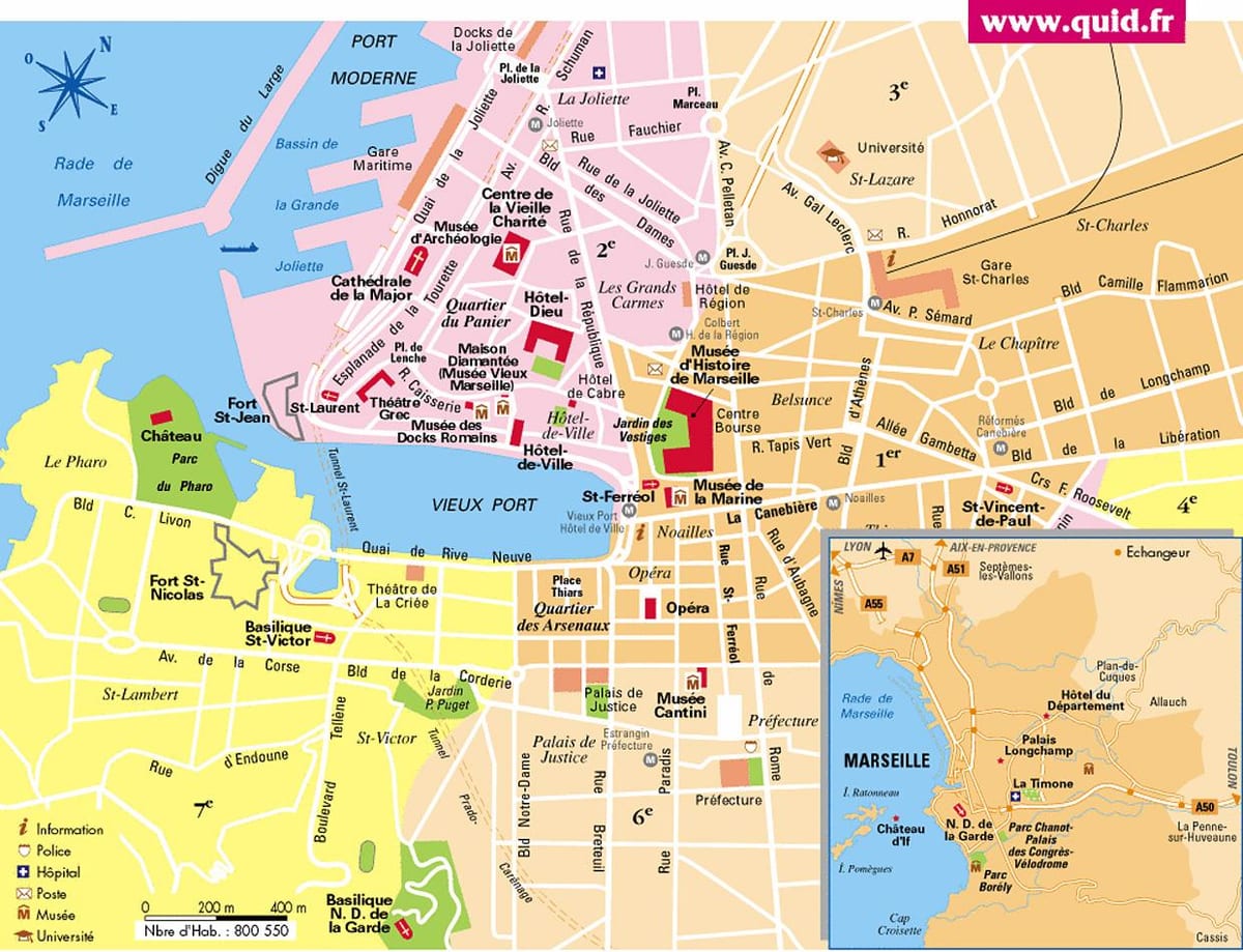 přístav Marseille mapě