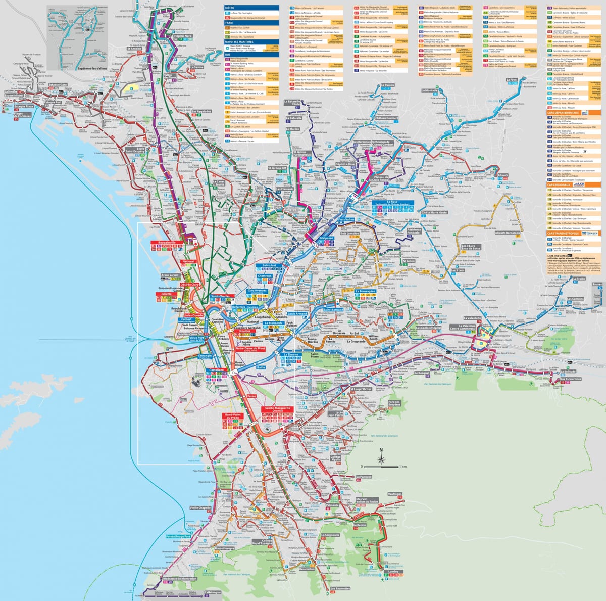 Marseille doprava mapě