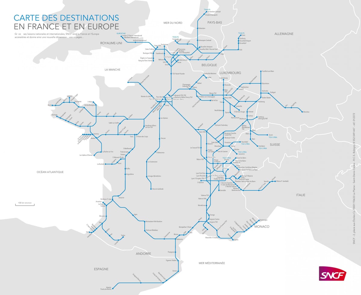 mapa Marseille vlak