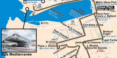 Mapa Marseille autobus 60 mapě