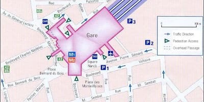 Marseille nádraží mapě