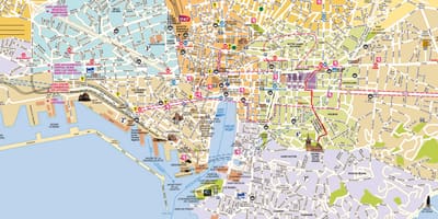 Mapa Marseille, předměstí