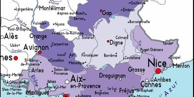 Mapa Marseille regionu