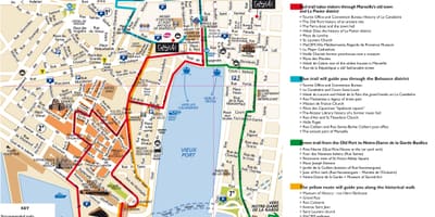 Tisk mapa Marseille turistické 